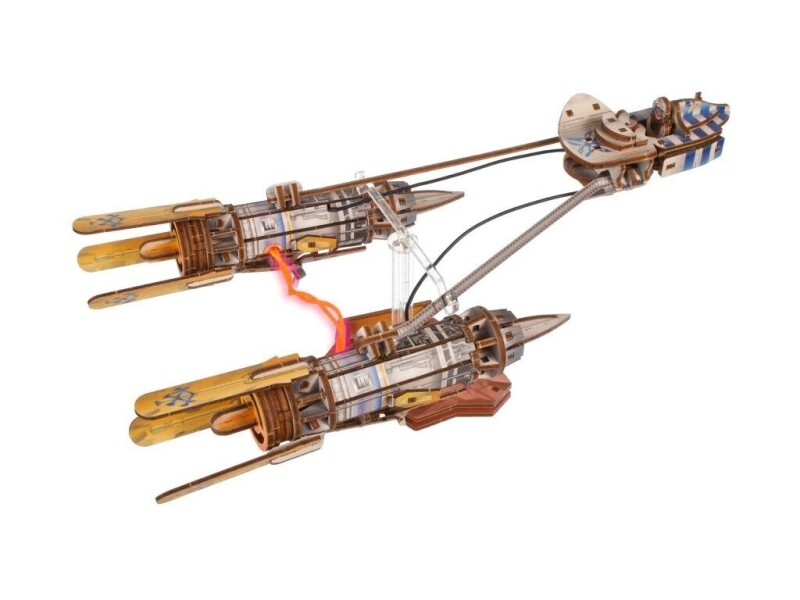 Ugears 3D dřevěná mechanická skládačka Star Wars Závodní kluzák Anakin Skywalker